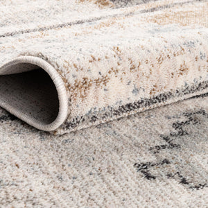 Ivory 10' x 13' Eco Southwestern Rectangle Area Rug 100% Recycled Space Dyed Polyester With Cotton Backing Carpet for Natural Home Decor for Sale at Rug Engine