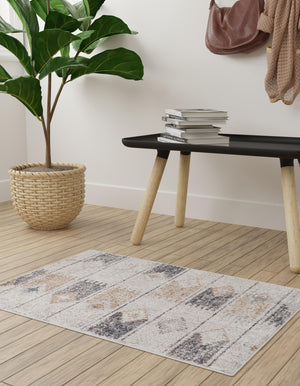Ivory 10' x 13' Eco Southwestern Rectangle Area Rug 100% Recycled Space Dyed Polyester With Cotton Backing Carpet for Natural Home Decor for Sale at Rug Engine