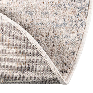 Ivory 3' 3 x 3' 3 Eco Southwestern Round Area Rug 100% Recycled Space Dyed Polyester With Cotton Backing Carpet for Natural Home Decor for Sale at Rug Engine
