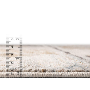 Ivory 2' x 6' Eco Southwestern Runner Area Rug 100% Recycled Space Dyed Polyester With Cotton Backing Carpet for Natural Home Decor for Sale at Rug Engine