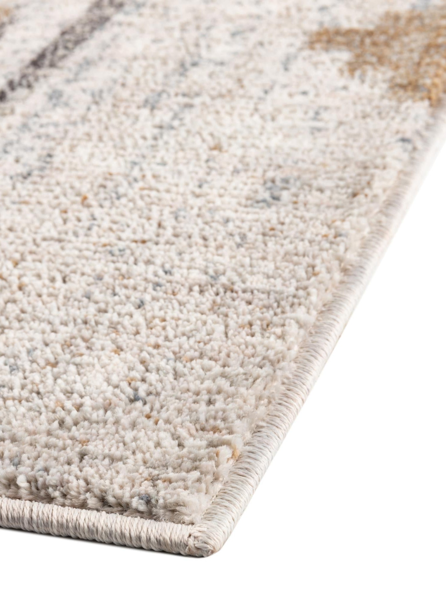 Ivory 2' x 6' Eco Southwestern Runner Area Rug 100% Recycled Space Dyed Polyester With Cotton Backing Carpet for Natural Home Decor for Sale at Rug Engine