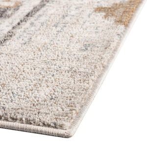 Ivory 2' x 8' Eco Southwestern Runner Area Rug 100% Recycled Space Dyed Polyester With Cotton Backing Carpet for Natural Home Decor for Sale at Rug Engine
