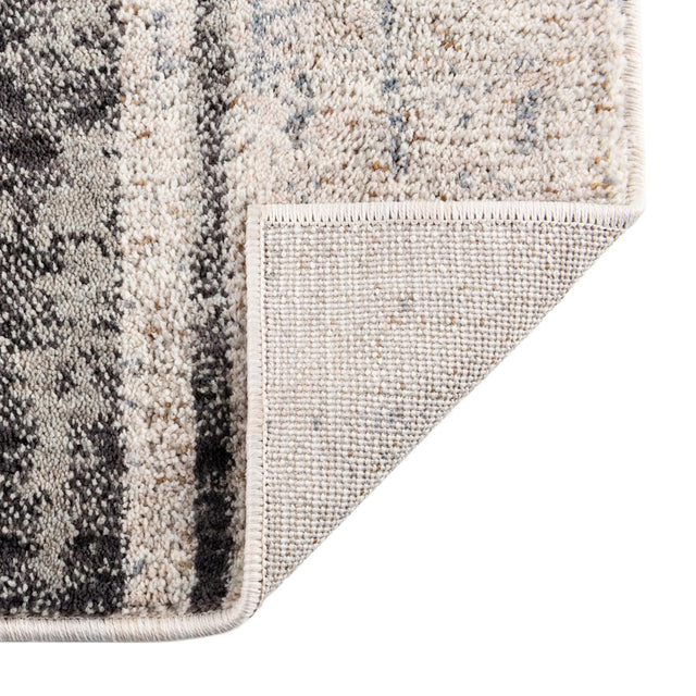 Ivory 2' x 8' Eco Southwestern Runner Area Rug 100% Recycled Space Dyed Polyester With Cotton Backing Carpet for Natural Home Decor for Sale at Rug Engine