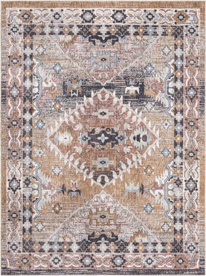 Khaki Gray 7' 10 x 10' Eco Southwestern Rectangle Area Rug 100% Recycled Space Dyed Polyester With Cotton Backing Carpet for Natural Home Decor for Sale at Rug Engine