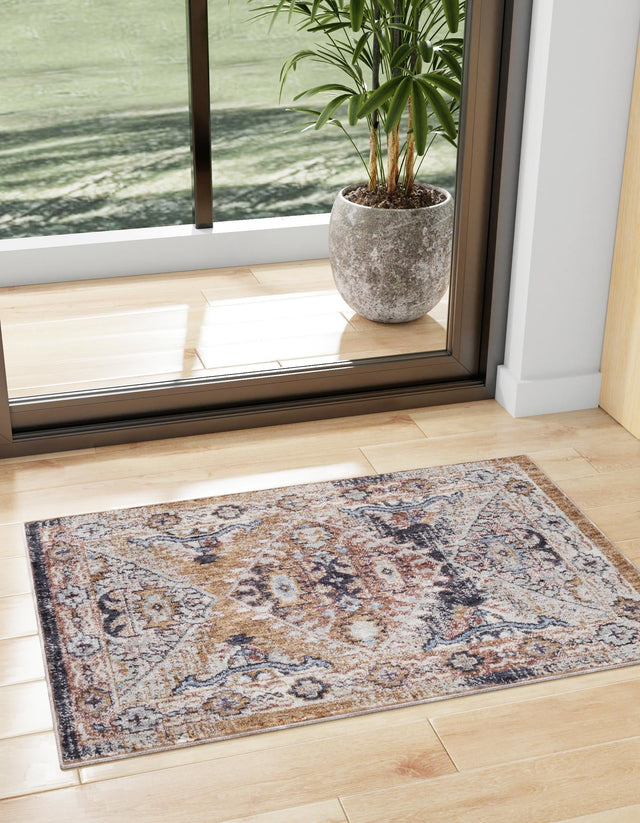 Khaki Gray 5' 3 x 8' Eco Southwestern Rectangle Area Rug 100% Recycled Space Dyed Polyester With Cotton Backing Carpet for Natural Home Decor for Sale at Rug Engine