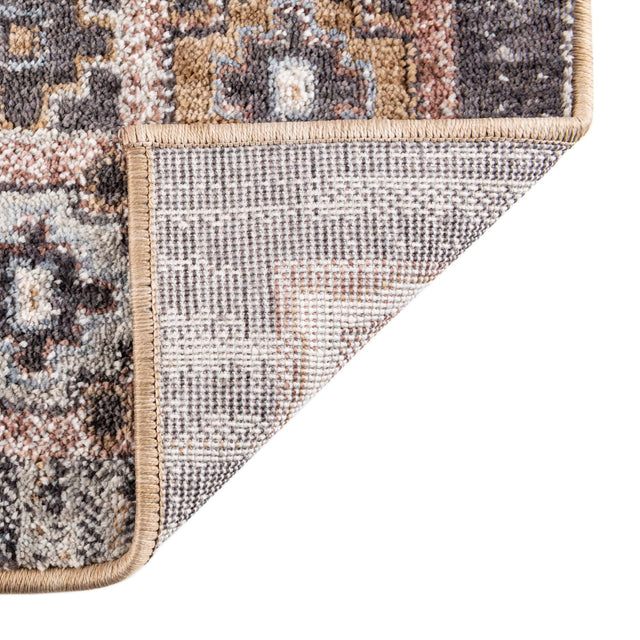 Khaki Gray 2' x 6' Eco Southwestern Runner Area Rug 100% Recycled Space Dyed Polyester With Cotton Backing Carpet for Natural Home Decor for Sale at Rug Engine