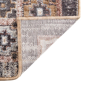Khaki Gray 2' x 8' Eco Southwestern Runner Area Rug 100% Recycled Space Dyed Polyester With Cotton Backing Carpet for Natural Home Decor for Sale at Rug Engine