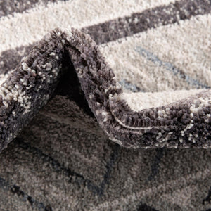 Gray 2' x 6' Eco Southwestern Runner Area Rug 100% Recycled Space Dyed Polyester With Cotton Backing Carpet for Natural Home Decor for Sale at Rug Engine
