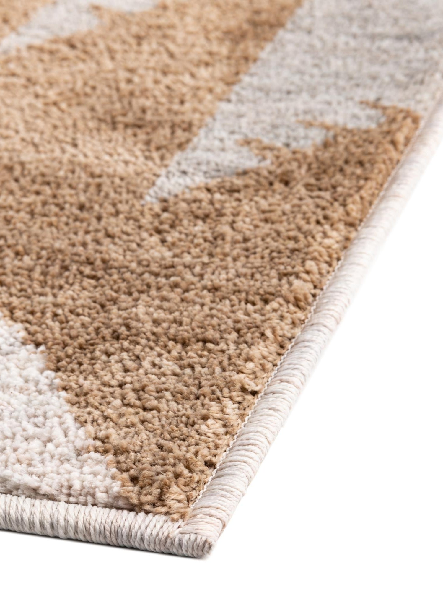Ivory 2' x 6' Eco Southwestern Runner Area Rug 100% Recycled Space Dyed Polyester With Cotton Backing Carpet for Natural Home Decor for Sale at Rug Engine