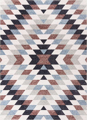 Multicolor 10' x 13' Eco Southwestern Rectangle Area Rug 100% Recycled Space Dyed Polyester With Cotton Backing Carpet for Natural Home Decor for Sale at Rug Engine
