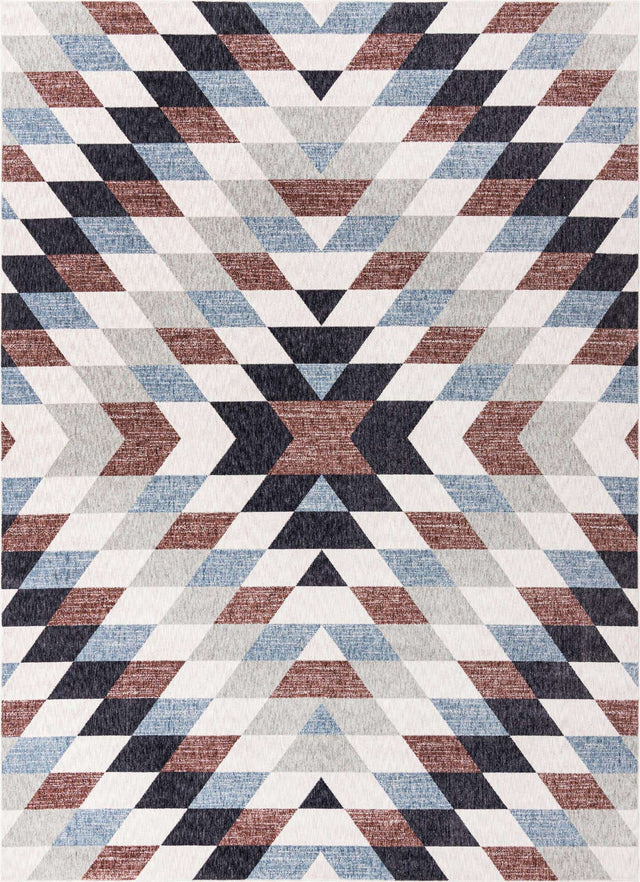 Multicolor 10' x 13' Eco Southwestern Rectangle Area Rug 100% Recycled Space Dyed Polyester With Cotton Backing Carpet for Natural Home Decor for Sale at Rug Engine