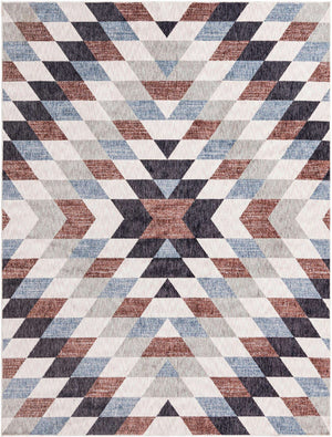 Multicolor 7' 10 x 10' Eco Southwestern Rectangle Area Rug 100% Recycled Space Dyed Polyester With Cotton Backing Carpet for Natural Home Decor for Sale at Rug Engine