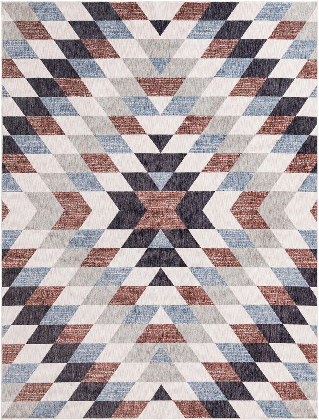 Multicolor 7' 10 x 10' Eco Southwestern Rectangle Area Rug 100% Recycled Space Dyed Polyester With Cotton Backing Carpet for Natural Home Decor for Sale at Rug Engine