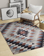 Multicolor 4' x 6' Eco Southwestern Rectangle Area Rug 100% Recycled Space Dyed Polyester With Cotton Backing Carpet for Natural Home Decor for Sale at Rug Engine