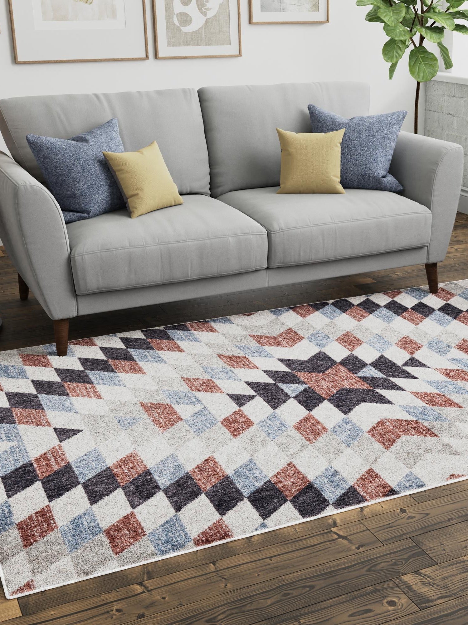 Multicolor 2' x 3' Eco Southwestern Rectangle Area Rug 100% Recycled Space Dyed Polyester With Cotton Backing Carpet for Natural Home Decor for Sale at Rug Engine