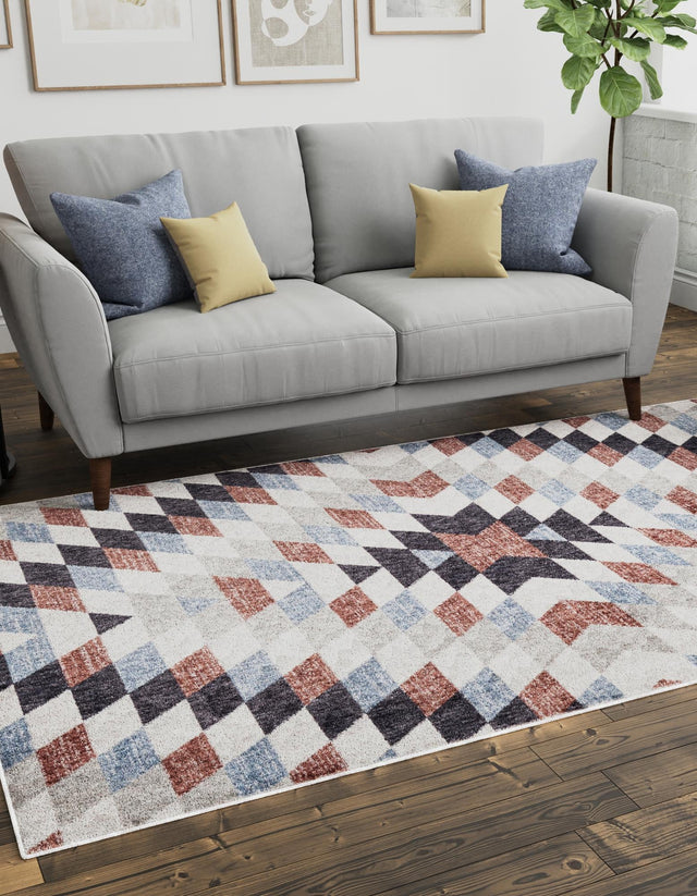 Multicolor 2' x 3' Eco Southwestern Rectangle Area Rug 100% Recycled Space Dyed Polyester With Cotton Backing Carpet for Natural Home Decor for Sale at Rug Engine