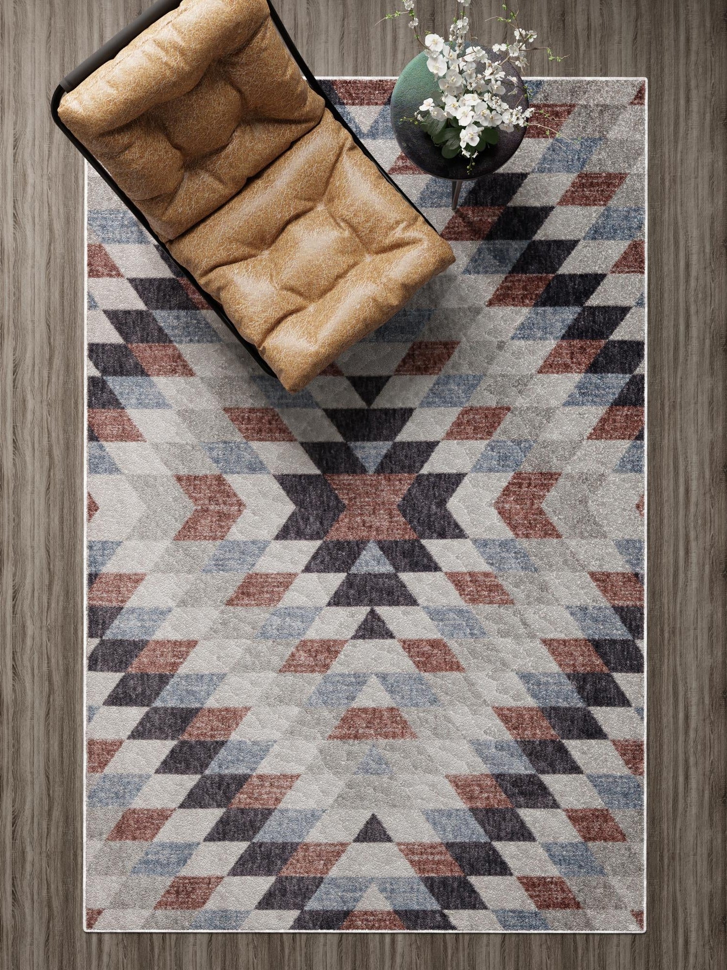 Multicolor 2' x 3' Eco Southwestern Rectangle Area Rug 100% Recycled Space Dyed Polyester With Cotton Backing Carpet for Natural Home Decor for Sale at Rug Engine
