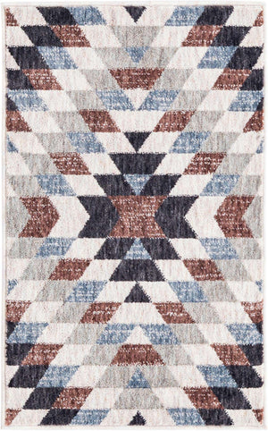 Multicolor 2' x 3' Eco Southwestern Rectangle Area Rug 100% Recycled Space Dyed Polyester With Cotton Backing Carpet for Natural Home Decor for Sale at Rug Engine