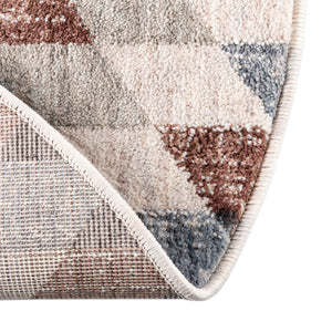 Multicolor 7' x 7' Eco Southwestern Round Area Rug 100% Recycled Space Dyed Polyester With Cotton Backing Carpet for Natural Home Decor for Sale at Rug Engine