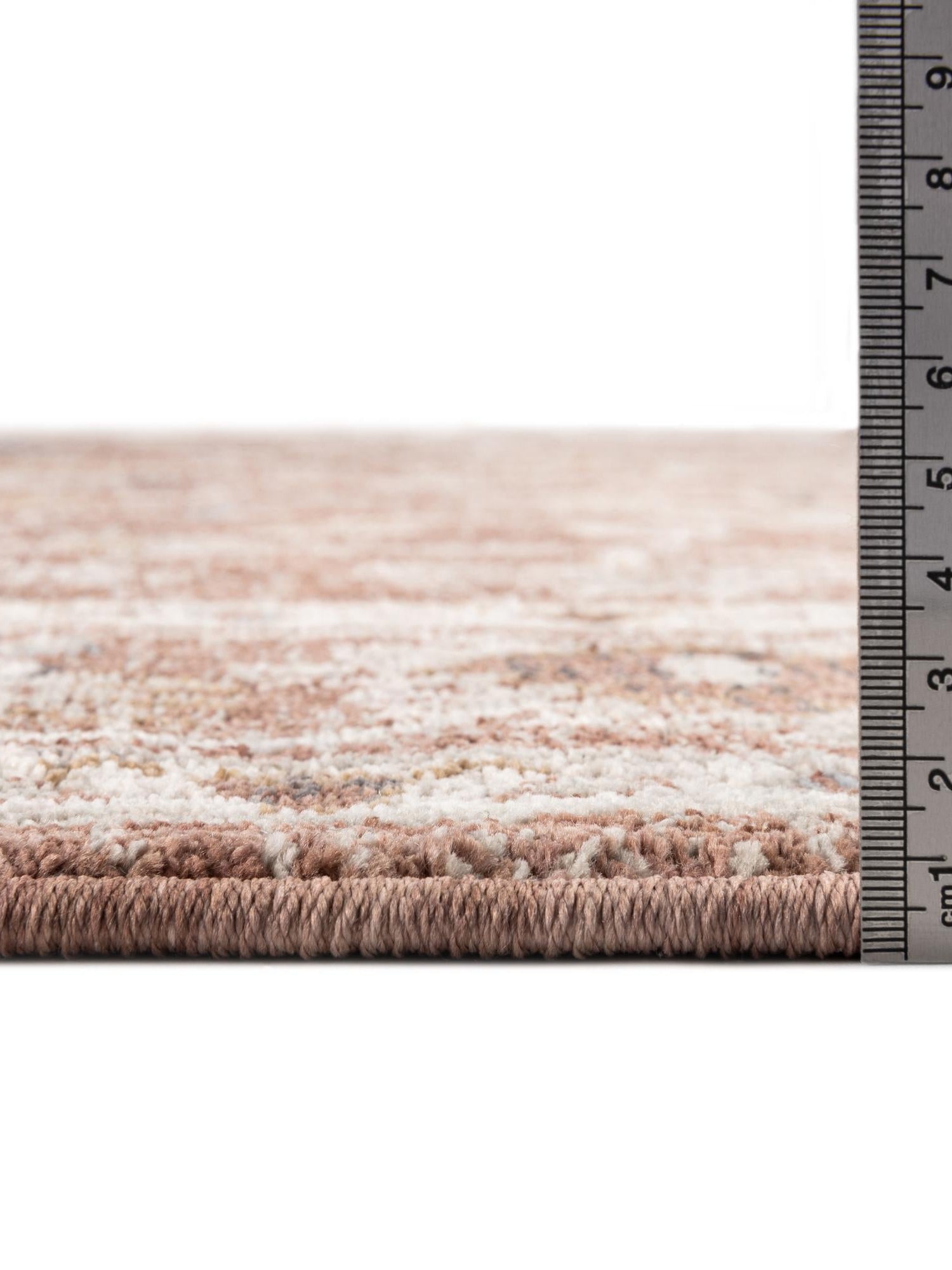 Dusty Rose 2' x 6' Eco Traditional Runner Area Rug 100% Recycled Space Dyed Polyester With Cotton Backing Classic Pattern Carpet for Living, Dining, Office Space for Sale at Rug Engine
