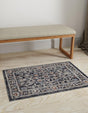 Charcoal Gray 2' x 3' Eco Traditional Rectangle Area Rug 100% Recycled Space Dyed Polyester With Cotton Backing Classic Pattern Carpet for Living, Dining, Office Space for Sale at Rug Engine