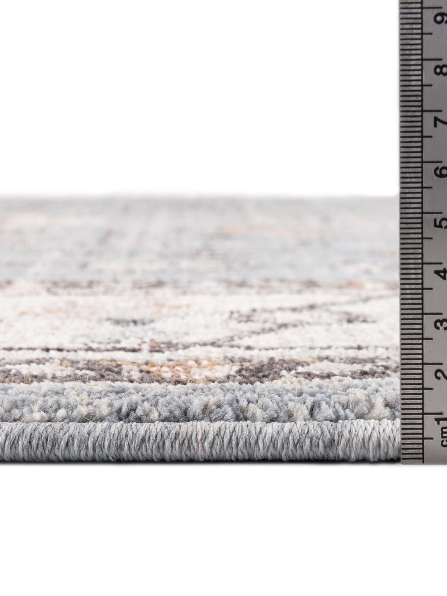 Harbor Blue 2' 7 x 12' Eco Traditional Runner Area Rug 100% Recycled Space Dyed Polyester With Cotton Backing Classic Pattern Carpet for Living, Dining, Office Space for Sale at Rug Engine