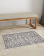 Ivory 2' x 3' Eco Traditional Rectangle Area Rug 100% Recycled Space Dyed Polyester With Cotton Backing Classic Pattern Carpet for Living, Dining, Office Space for Sale at Rug Engine