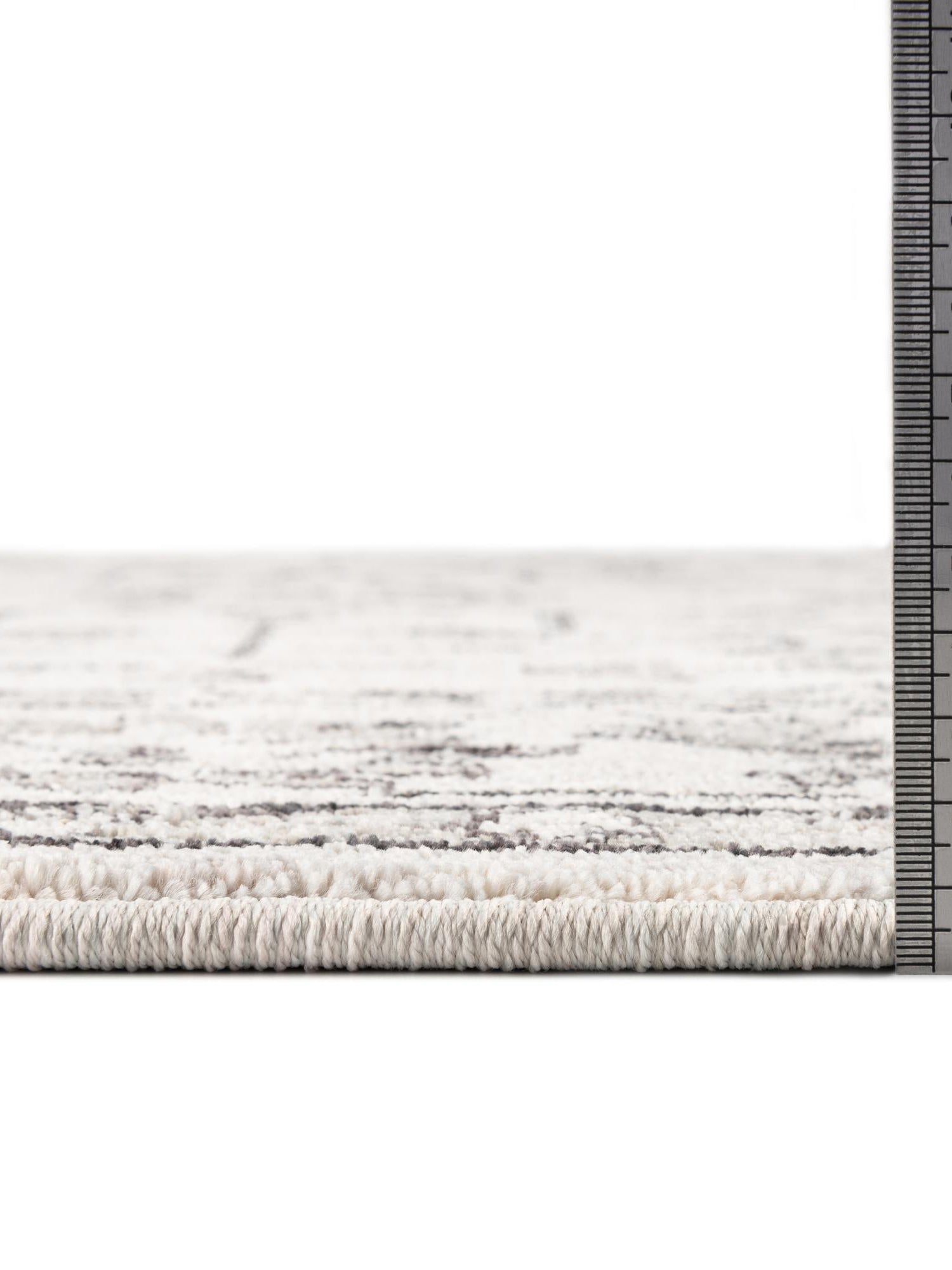 Ivory 2' x 8' Eco Traditional Runner Area Rug 100% Recycled Space Dyed Polyester With Cotton Backing Classic Pattern Carpet for Living, Dining, Office Space for Sale at Rug Engine
