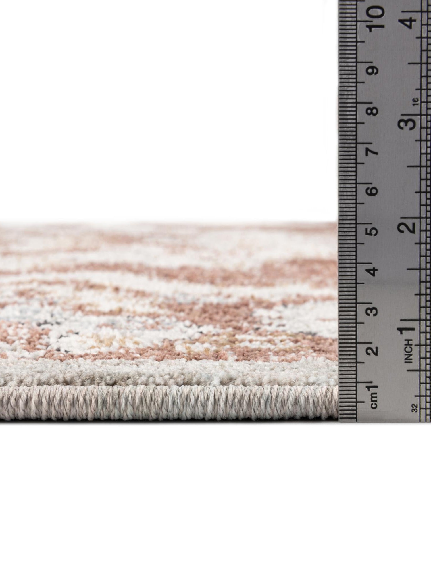 Dusty Rose 3' 3 x 3' 3 Eco Traditional Round Area Rug 100% Recycled Space Dyed Polyester With Cotton Backing Classic Pattern Carpet for Living, Dining, Office Space for Sale at Rug Engine