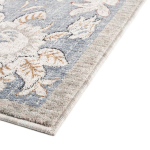 Harbor Blue 7' 10 x 10' Eco Traditional Rectangle Area Rug 100% Recycled Space Dyed Polyester With Cotton Backing Classic Pattern Carpet for Living, Dining, Office Space for Sale at Rug Engine