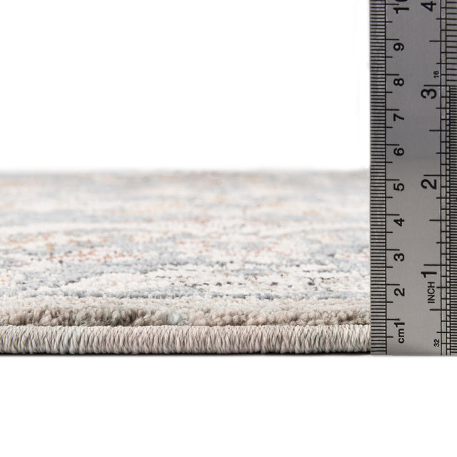 Harbor Blue 2' x 6' Eco Traditional Runner Area Rug 100% Recycled Space Dyed Polyester With Cotton Backing Classic Pattern Carpet for Living, Dining, Office Space for Sale at Rug Engine