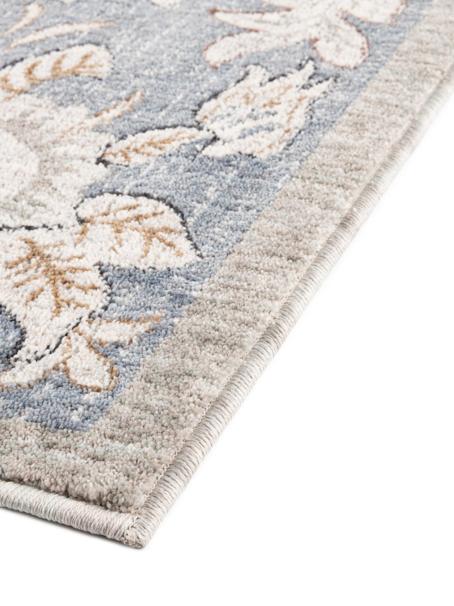 Harbor Blue 2' x 6' Eco Traditional Runner Area Rug 100% Recycled Space Dyed Polyester With Cotton Backing Classic Pattern Carpet for Living, Dining, Office Space for Sale at Rug Engine
