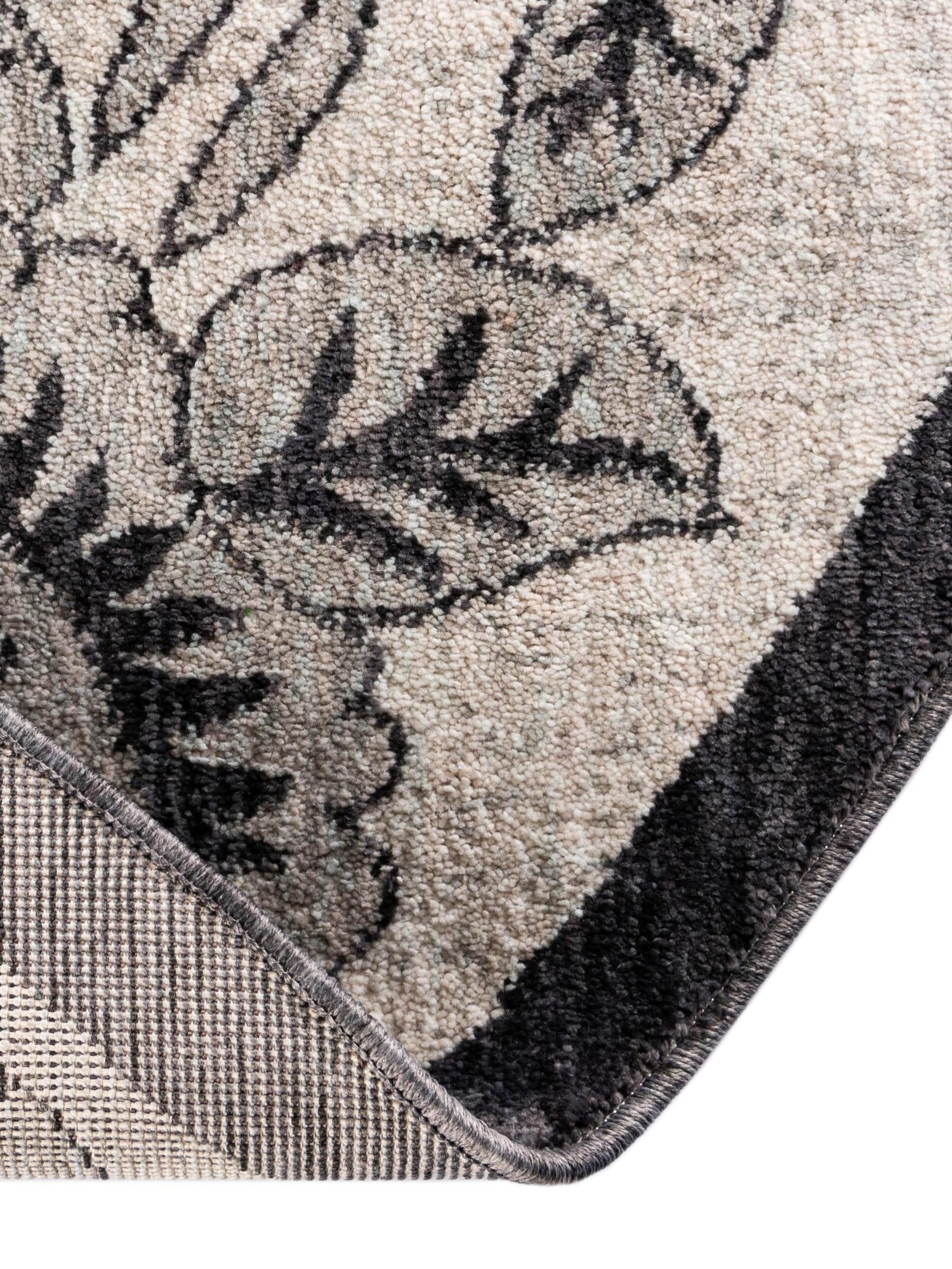 Ivory 3' 3 x 3' 3 Eco Traditional Round Area Rug 100% Recycled Space Dyed Polyester With Cotton Backing Classic Pattern Carpet for Living, Dining, Office Space for Sale at Rug Engine