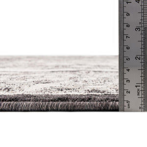 Ivory 2' x 8' Eco Traditional Runner Area Rug 100% Recycled Space Dyed Polyester With Cotton Backing Classic Pattern Carpet for Living, Dining, Office Space for Sale at Rug Engine