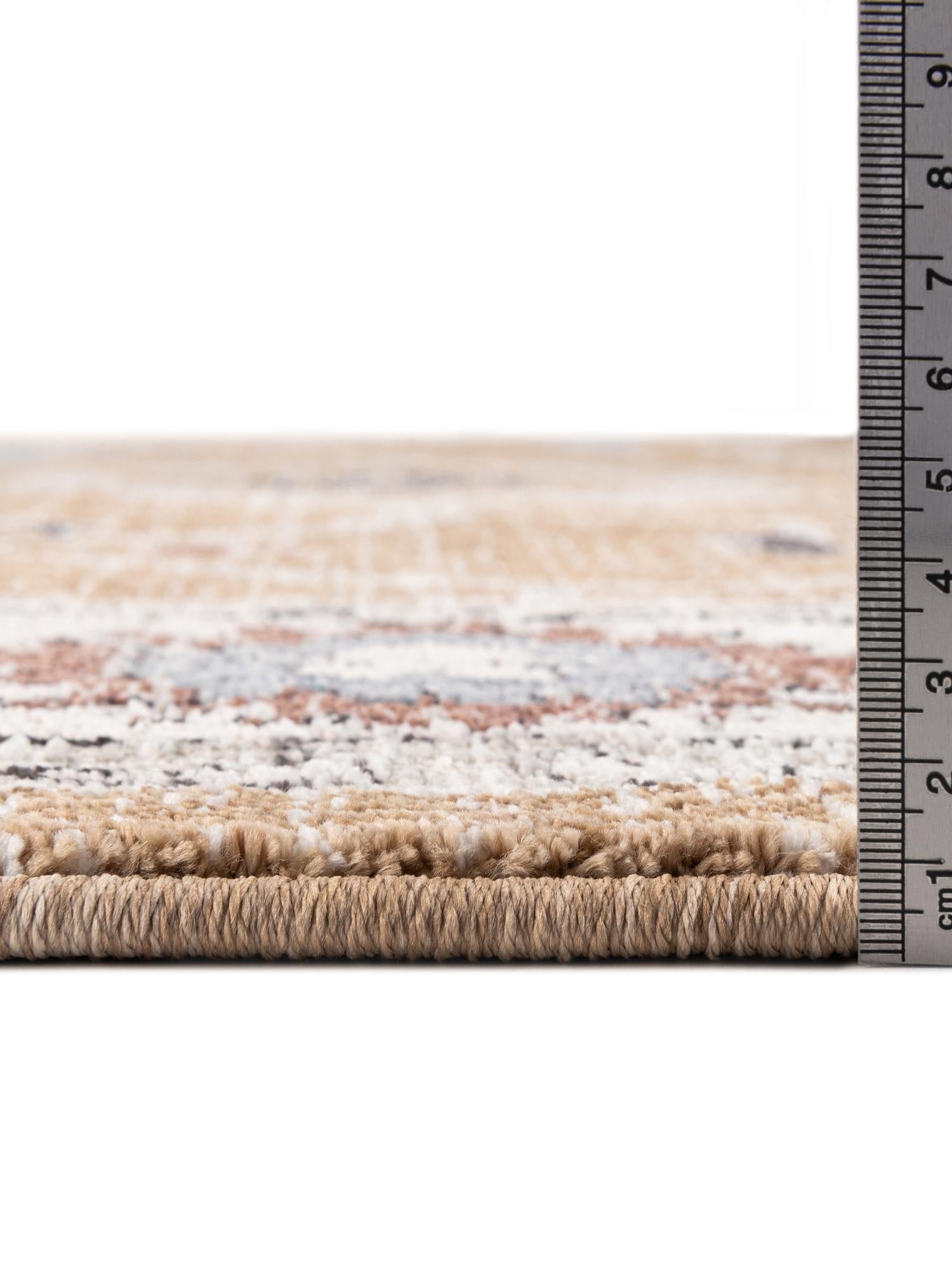 Almond Beige 2' x 3' Eco Traditional Rectangle Area Rug 100% Recycled Space Dyed Polyester With Cotton Backing Classic Pattern Carpet for Living, Dining, Office Space for Sale at Rug Engine