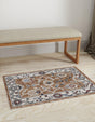 Almond Beige 2' x 3' Eco Traditional Rectangle Area Rug 100% Recycled Space Dyed Polyester With Cotton Backing Classic Pattern Carpet for Living, Dining, Office Space for Sale at Rug Engine