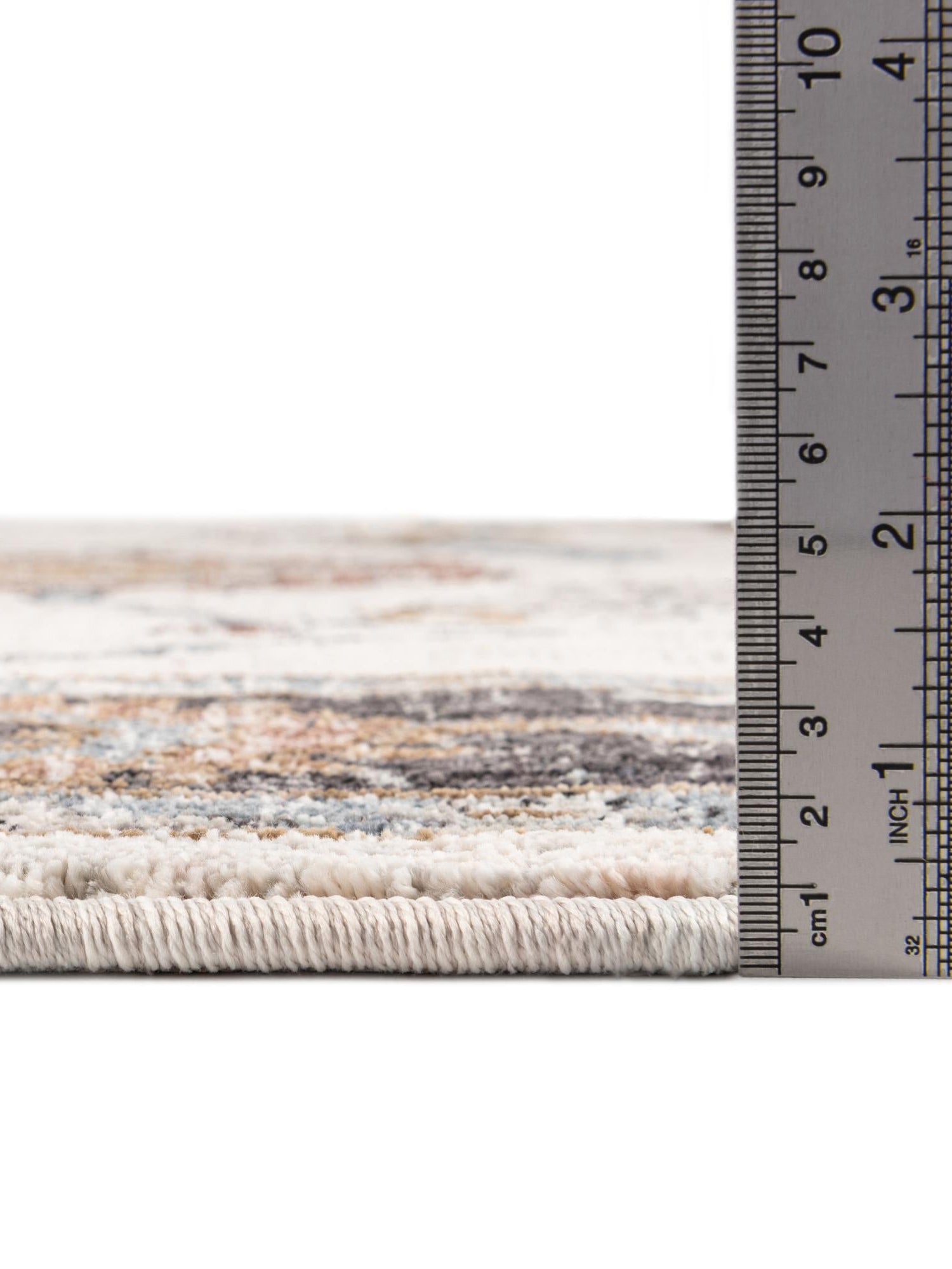 Ivory 7' x 7' Eco Traditional Round Area Rug 100% Recycled Space Dyed Polyester With Cotton Backing Classic Pattern Carpet for Living, Dining, Office Space for Sale at Rug Engine