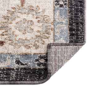 Charcoal Gray 2' x 8' Eco Traditional Runner Area Rug 100% Recycled Space Dyed Polyester With Cotton Backing Classic Pattern Carpet for Living, Dining, Office Space for Sale at Rug Engine