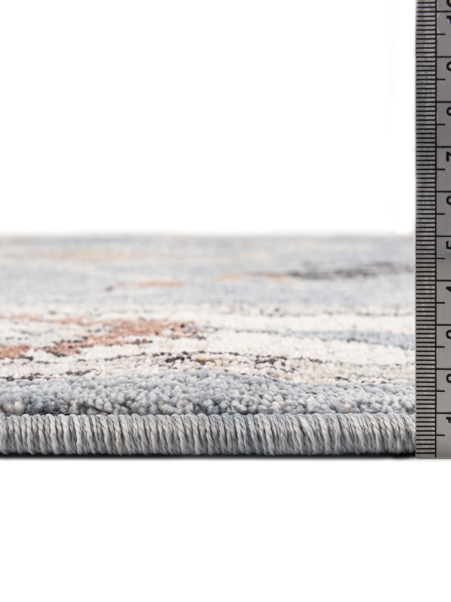 Harbor Blue 2' x 6' Eco Traditional Runner Area Rug 100% Recycled Space Dyed Polyester With Cotton Backing Classic Pattern Carpet for Living, Dining, Office Space for Sale at Rug Engine