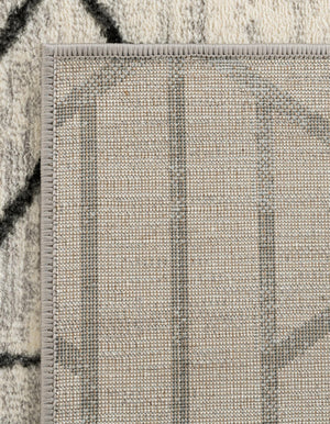 White 5' 3 x 5' 3 Matrix Trellis Octagon Area Rug 100% Polyester Geometric Pattern Modern Carpet for Living, Dining, Bedroom, Office for Sale at Rug Engine