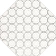 White 5' 3 x 5' 3 Matrix Trellis Octagon Area Rug 100% Polyester Geometric Pattern Modern Carpet for Living, Dining, Bedroom, Office for Sale at Rug Engine