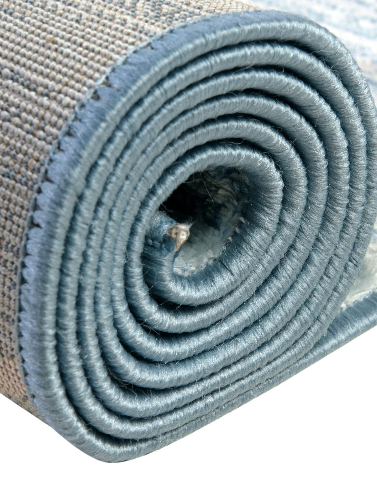 Blue 5' 3 x 5' 3 Matrix Trellis Square Area Rug 100% Polyester Geometric Pattern Modern Carpet for Living, Dining, Bedroom, Office for Sale at Rug Engine