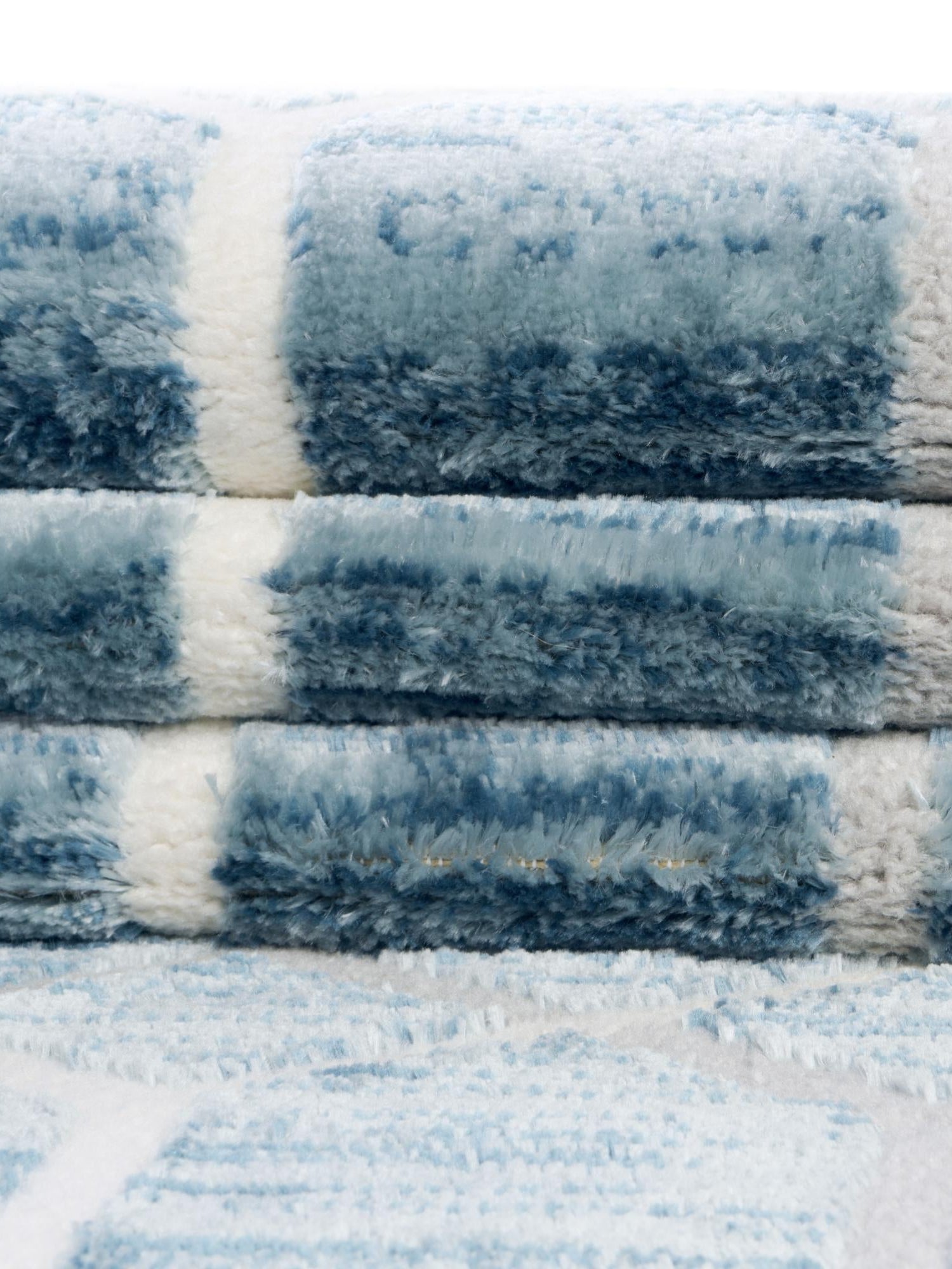 Blue 5' 3 x 5' 3 Matrix Trellis Square Area Rug 100% Polyester Geometric Pattern Modern Carpet for Living, Dining, Bedroom, Office for Sale at Rug Engine