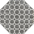 Gray 5' 3 x 5' 3 Matrix Trellis Octagon Area Rug 100% Polyester Geometric Pattern Modern Carpet for Living, Dining, Bedroom, Office for Sale at Rug Engine