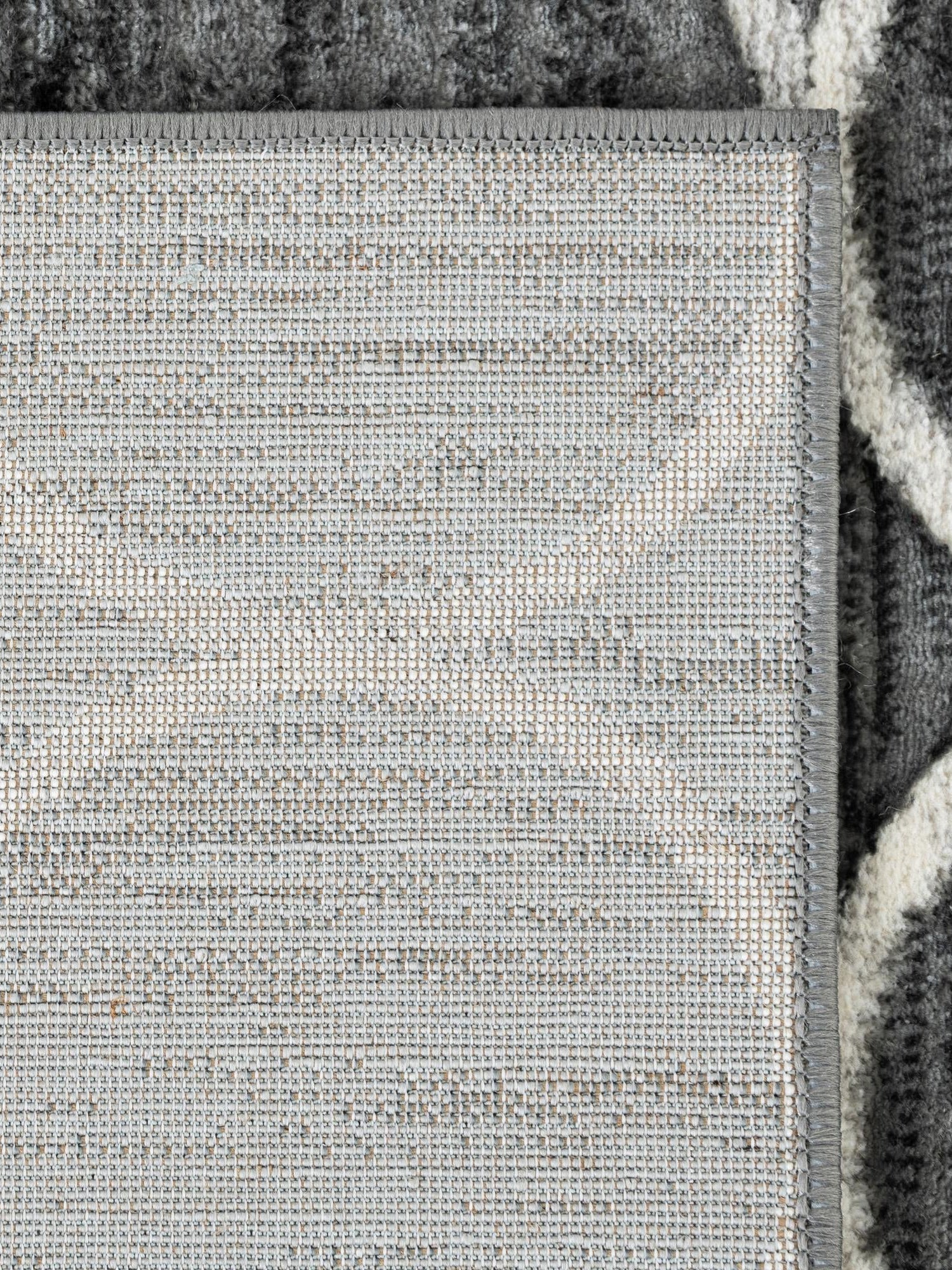 Gray 6' 1 x 6' 1 Matrix Trellis Square Area Rug 100% Polyester Geometric Pattern Modern Carpet for Living, Dining, Bedroom, Office for Sale at Rug Engine