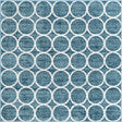 Blue 5' 3 x 5' 3 Matrix Trellis Square Area Rug 100% Polyester Geometric Pattern Modern Carpet for Living, Dining, Bedroom, Office for Sale at Rug Engine