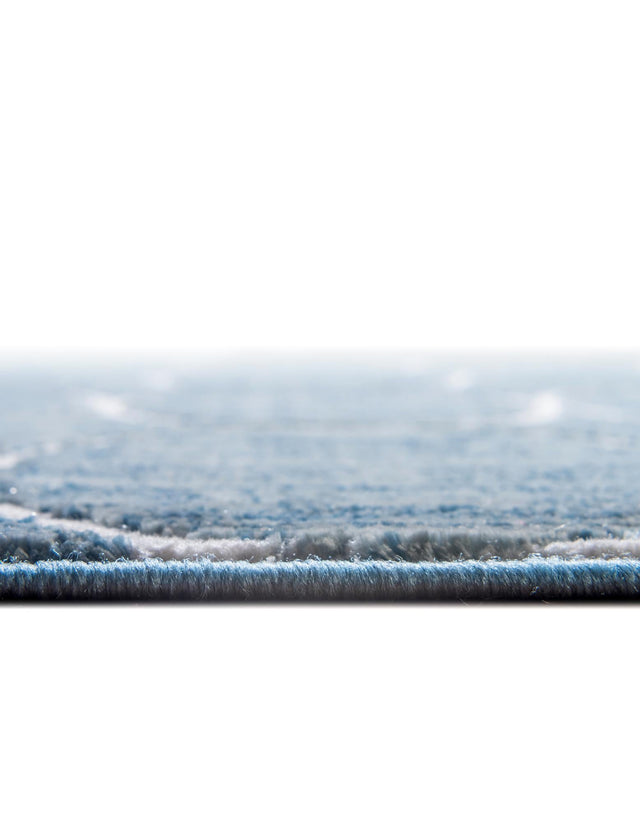 Blue 5' 3 x 8' Matrix Trellis Oval Area Rug 100% Polyester Geometric Pattern Modern Carpet for Living, Dining, Bedroom, Office for Sale at Rug Engine