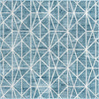 Blue 7' x 7' Matrix Trellis Square Area Rug 100% Polyester Geometric Pattern Modern Carpet for Living, Dining, Bedroom, Office for Sale at Rug Engine