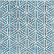 Blue 7' x 7' Matrix Trellis Square Area Rug 100% Polyester Geometric Pattern Modern Carpet for Living, Dining, Bedroom, Office for Sale at Rug Engine