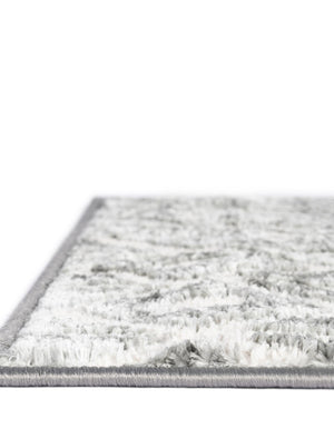 Gray 7' x 7' Matrix Trellis Square Area Rug 100% Polyester Geometric Pattern Modern Carpet for Living, Dining, Bedroom, Office for Sale at Rug Engine